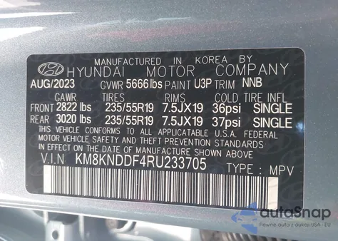 2024 Hyundai Ioniq 5 Sel from USA, damaged, VIN KM8KNDDF4RU233705